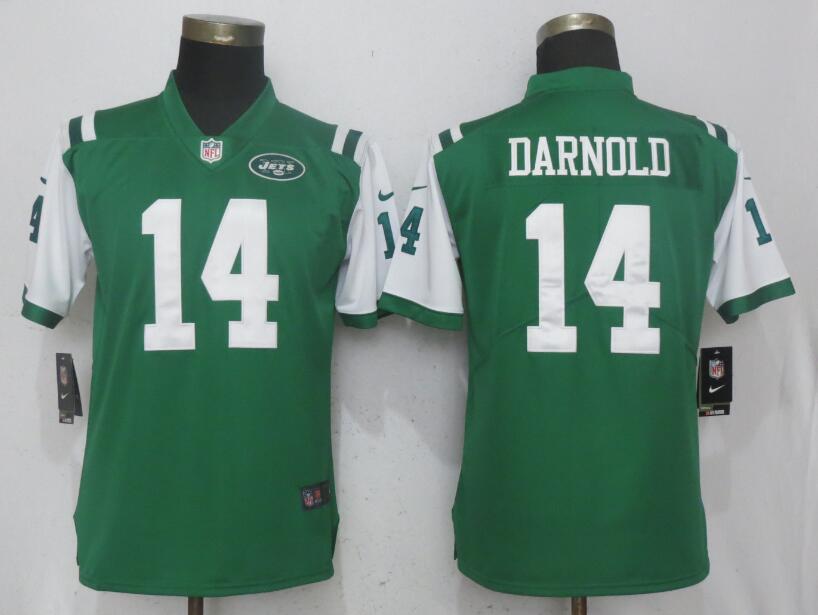 Women New York Jets #14 Darnold Green Vapor Untouchable Playe NFL Jerseys